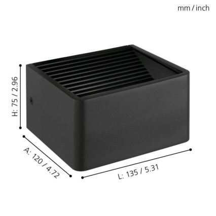 Eglo - LED Zunanja stenska svetilka LED/6W/230V IP44
