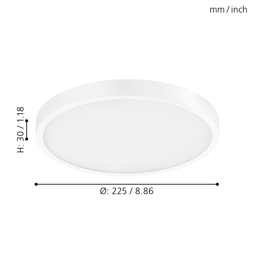 Eglo - Zatemnjiva LED stropna svetilka LED/14W/230V z daljinskim upravljalnikom, premer 22,5 cm