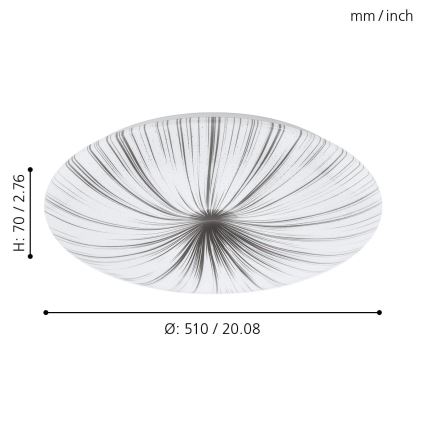 Eglo - LED Stropna svetilka LED/30,8W/230V