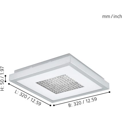 Eglo 98369 - zatemnljivo LED stropno svetilo PESCATE LED/24W/230V