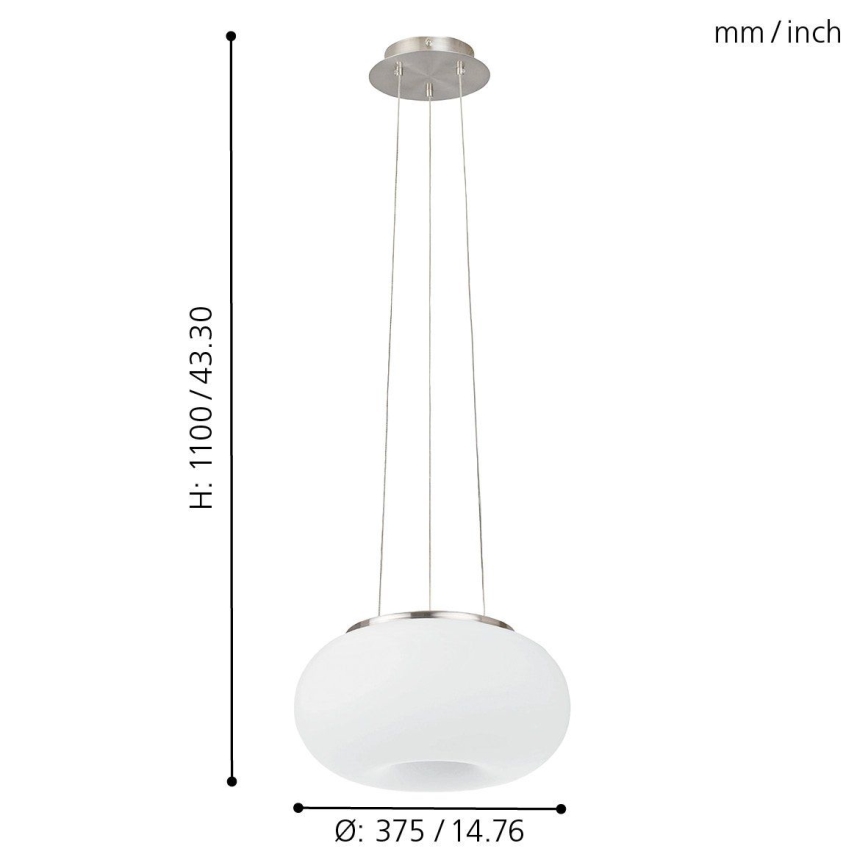 Eglo - LED RGB Zatemnitveni lestenec na vrvici OPTICA-C LED/21W/230V pr. 37,5 cm