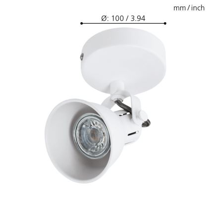 Eglo - LED Stenski reflektor 1xGU10/3,3W/230V