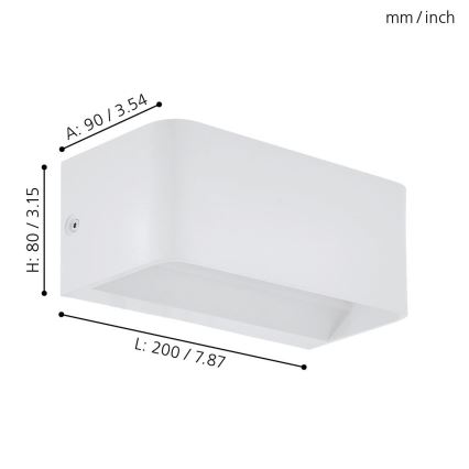 Eglo - LED Stenska svetilka LED/10W/230V
