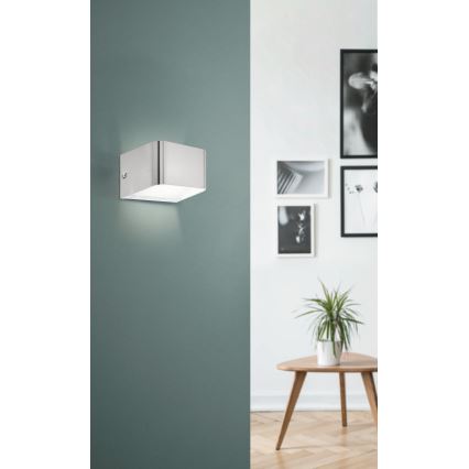 Eglo - LED Stenska svetilka LED/6W/230V 3000K mat krom