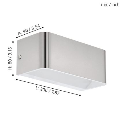 Eglo - LED Stenska svetilka LED/10W/230V