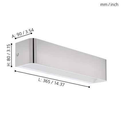 Eglo - LED Stenska svetilka LED/12W/230V