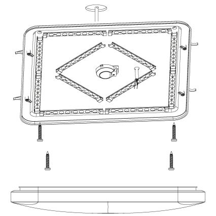 Eglo - LED Stropna svetilka LED/49,5W/230V