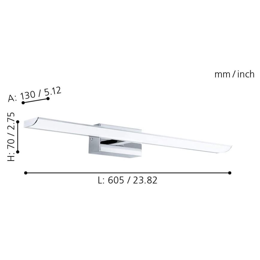 Eglo - LED RGB Zatemnitvena kopalniška razsvetljava LED/15,6W/230V IP44 + Daljinski upravljalnik