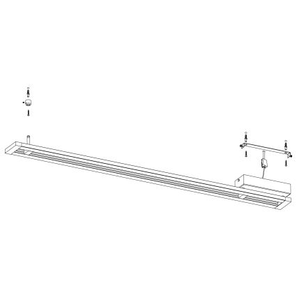 Eglo - LED Zatemnitvena stropna svetilka LED/27W/230V