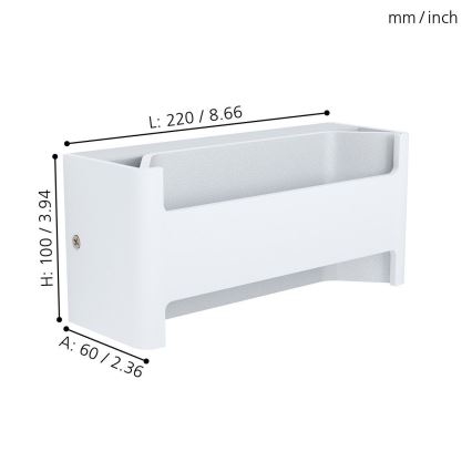 Eglo - LED Stenska svetilka LED/10W/230V