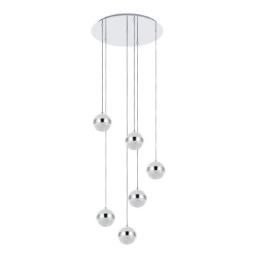 Eglo 98558 - LED viseči lestenec na jeklenem kablu LICOROTO 6xG9/3W/230V