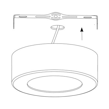 Eglo - LED RGB Zatemnitvena stropna svetilka FUEVA-C LED/21W/230V