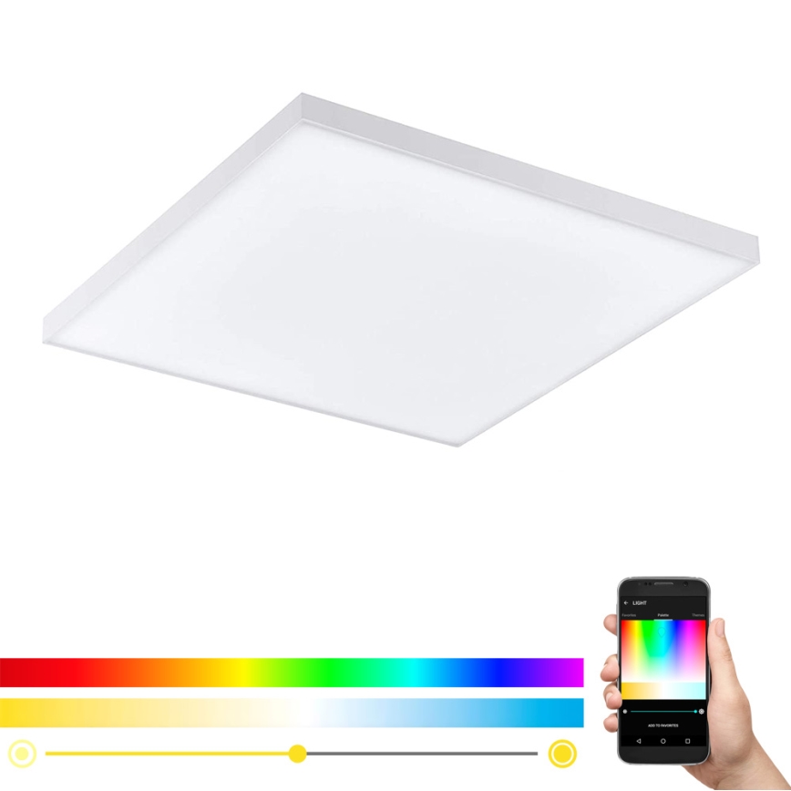 Eglo - LED RGB Zatemnitvena stropna svetilka TURCONA-C LED/15W/230V + Daljinski upravljalnik