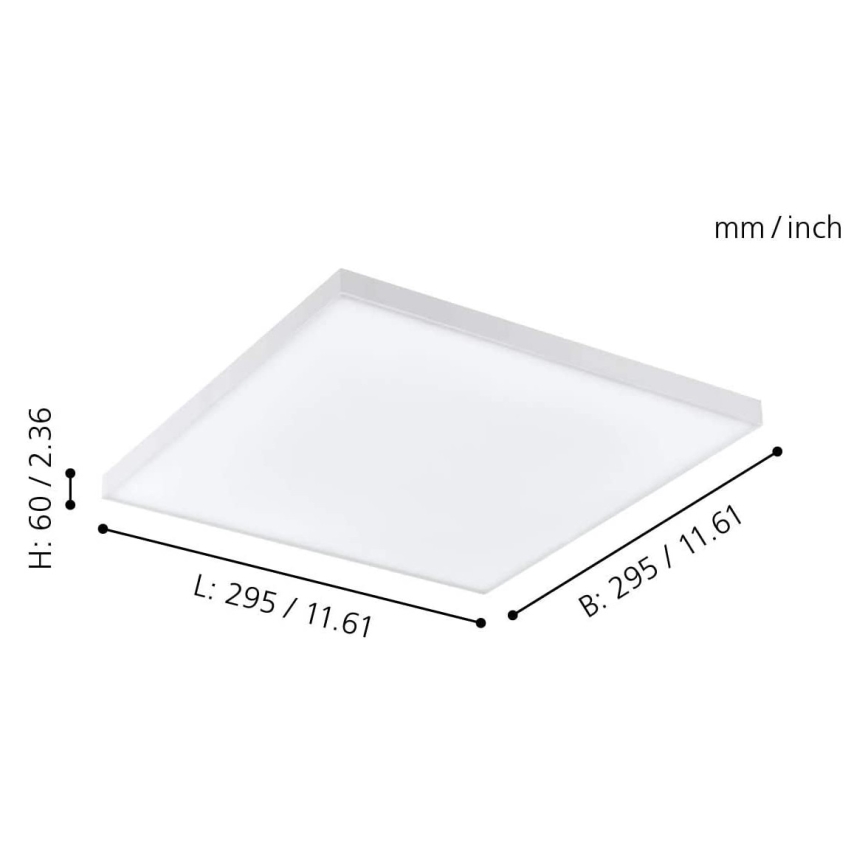 Eglo - LED RGB Zatemnitvena stropna svetilka TURCONA-C LED/15W/230V + Daljinski upravljalnik