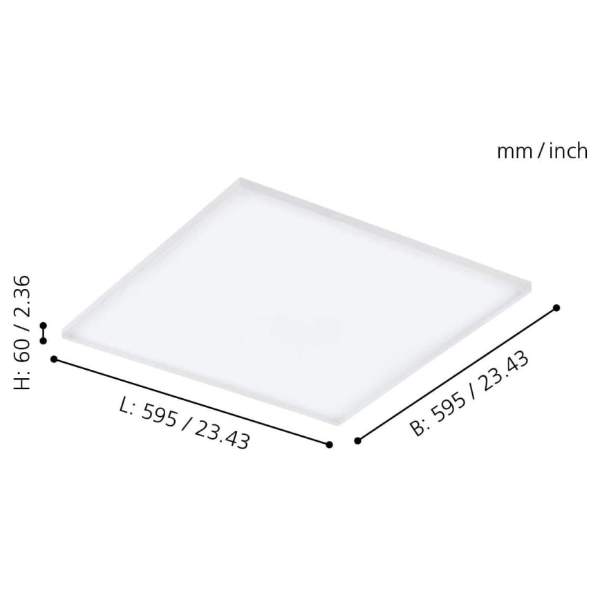 Eglo - LED RGB Zatemnitvena stropna svetilka TURCONA-C LED/30W/230V + Daljinski upravljalnik