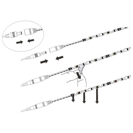 Eglo - LED Trak LED/9,6W/230V/24V 2m