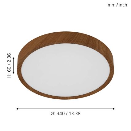 Eglo - LED Stropna svetilka LED/14,6W/230V