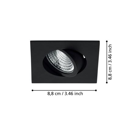 Eglo - LED Zatemnitvena vgradna svetilka LED/6W/230V