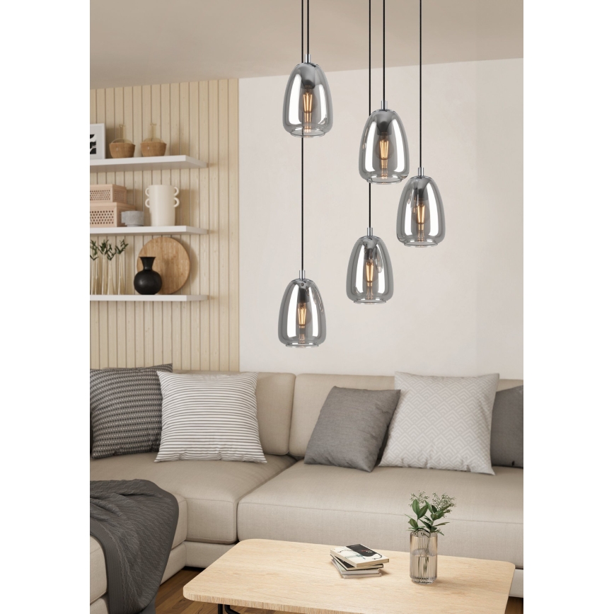 Eglo - Lestenec na vrvici 5xE27/40W/230V