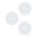 Eglo 98631 - SET 3x LED vgradna stropna svetilka FUEVA LED/5W/230V premer 12 cm