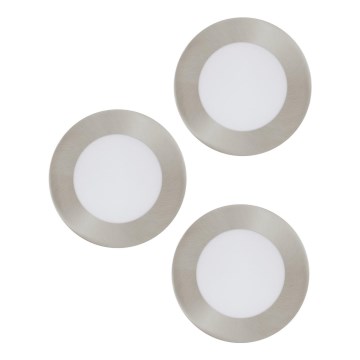 Eglo 98632 - KOMPLET 3x LED vgradnih stropnih svetil FUEVA 3xLED/5W/230V, premer 12 cm