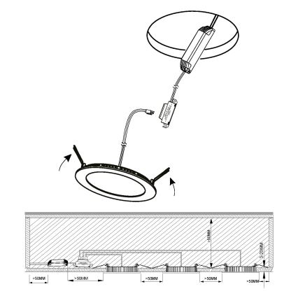 Eglo - SET 3x LED Kopalniška vgradna svetilka FUEVA 1xLED/2,8W/230V IP44 sijajni krom