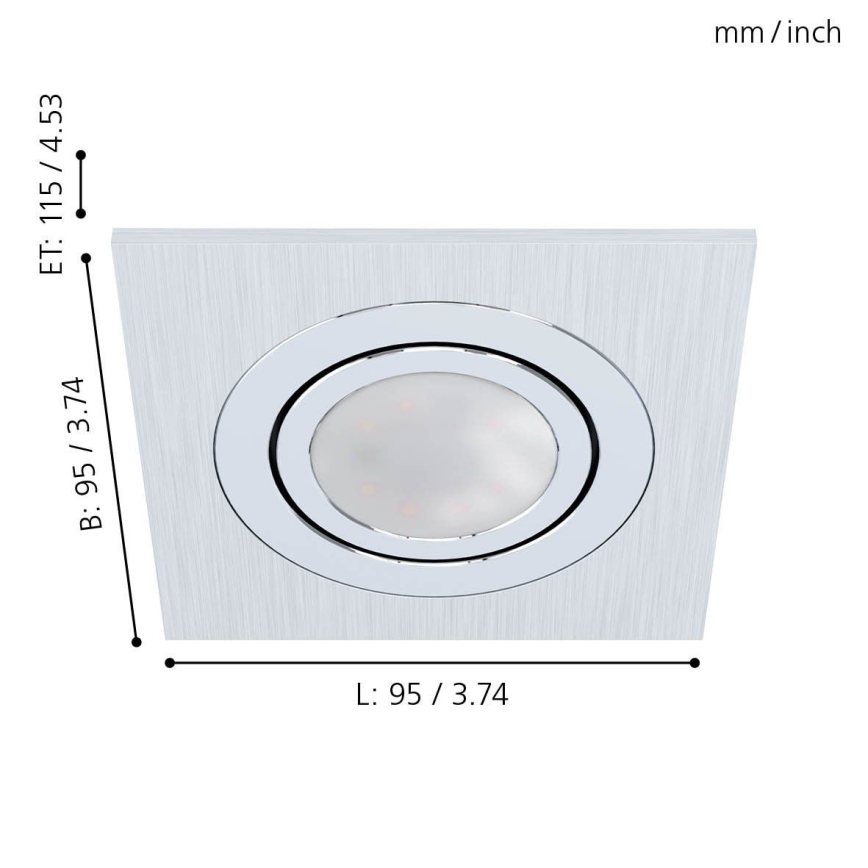 Eglo - LED Vgradna svetilka 1xGU10/5W/230V