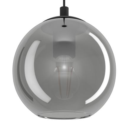 Eglo - Viseči lestenec na jekleni vrvici 10xE27/40W/230V črna/sijajni krom