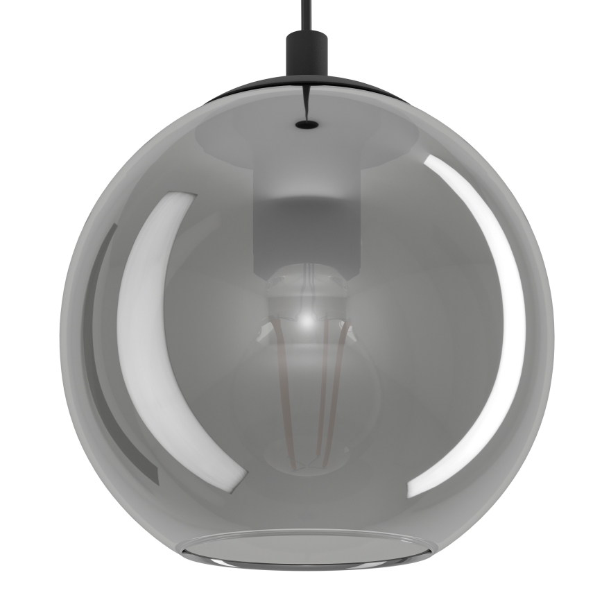 Eglo - Viseči lestenec na jekleni vrvici 10xE27/40W/230V črna/sijajni krom