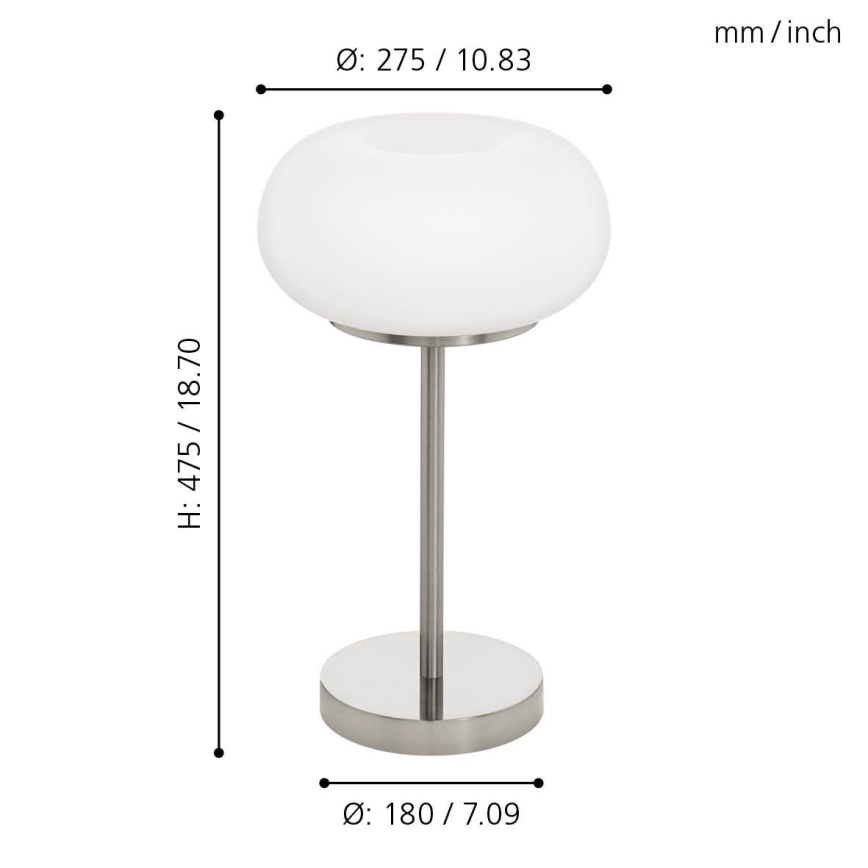 Eglo - LED RGB Zatemnitvena namizna svetilka OPTICA-C LED/16W/230V pr. 27,5 cm