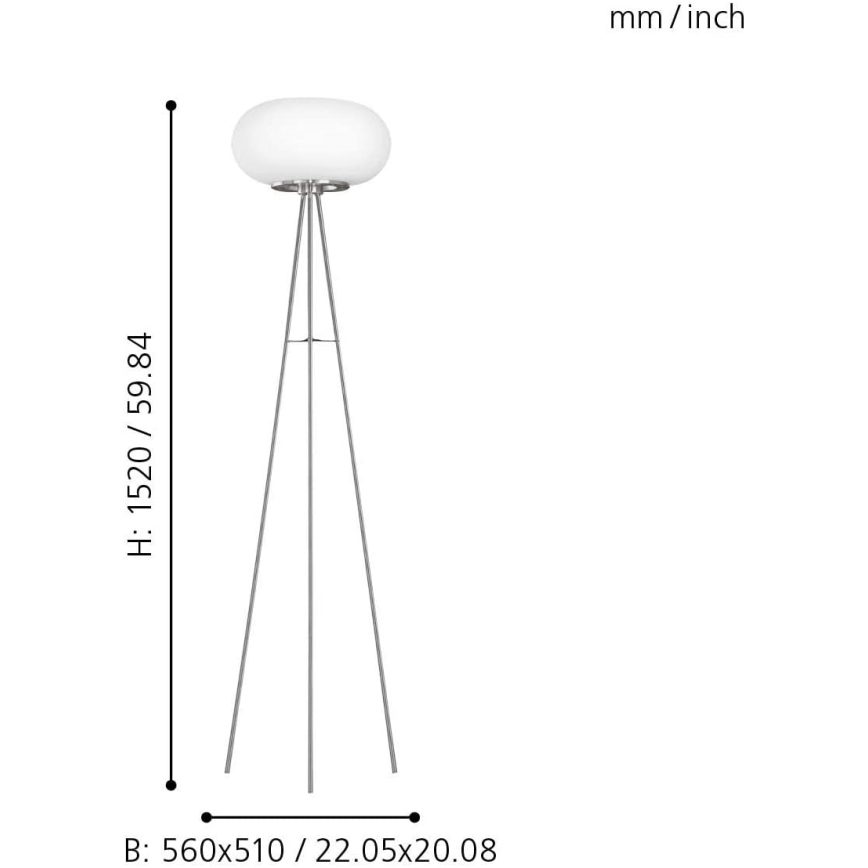 Eglo - LED RGB Zatemnitvena talna svetilka OPTICA-C LED/17W/230V pr. 56 cm