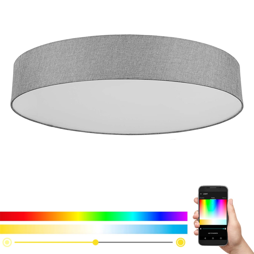 Eglo - LED RGB Zatemnitvena stropna svetilka ROMAO-C LED/42W/230V + Daljinski upravljalnik
