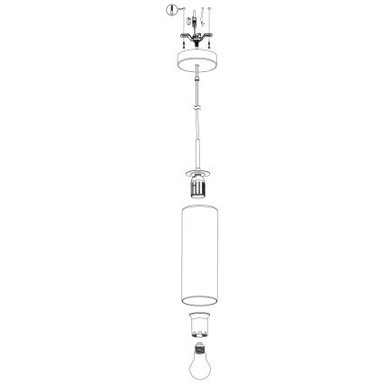 Eglo - Lestenec na vrvici 1xE27/15W/230V