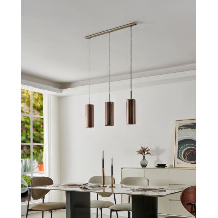 Eglo 98699 - Viseči lestenec na kablu SELVINO 3xE27/15W/230V