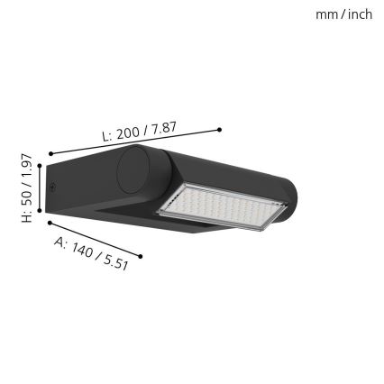 Eglo - LED Zunanja stenska svetilka LED/4,8W/230V IP44