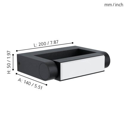 Eglo - LED Zunanja stenska svetilka LED/4,8W/230V IP44