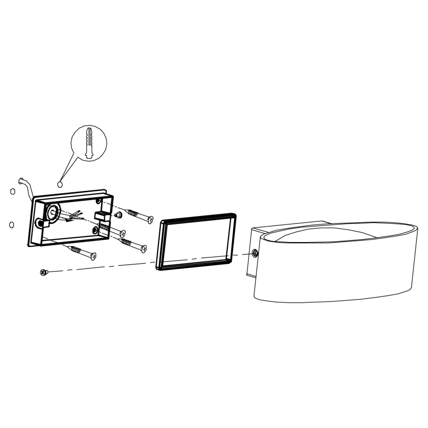 Eglo - LED Zunanja stenska svetilka LED/10W/230V IP44