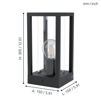 Eglo - Zunanja svetilka 1xE27/40W/230V IP54