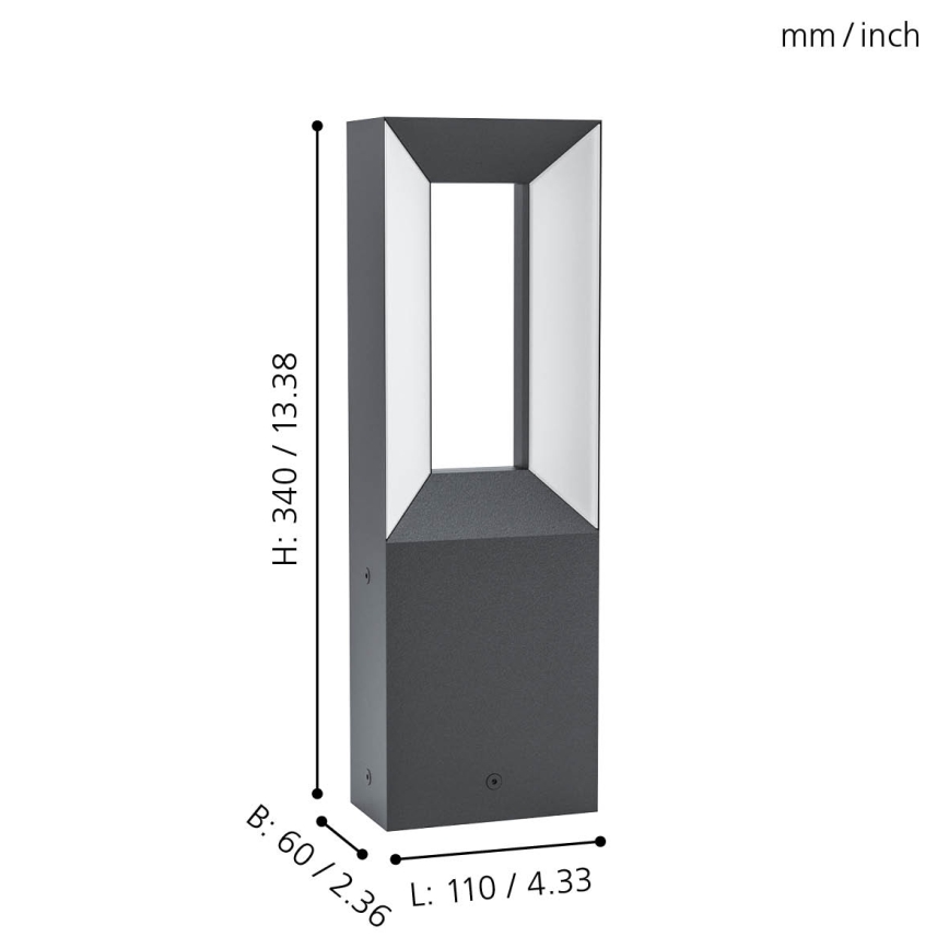 Eglo - LED Zunanja svetilka 2xLED/5W/230V IP44 34 cm