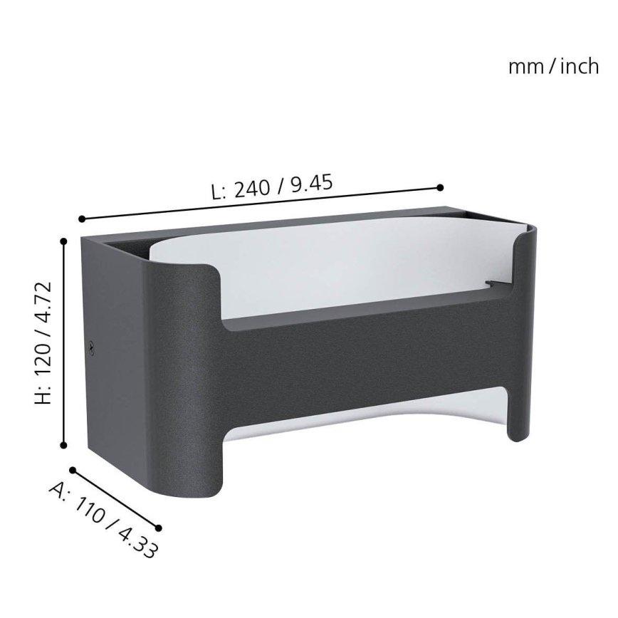 Eglo - LED Zunanja stenska svetilka LED/4,8W/230V IP44