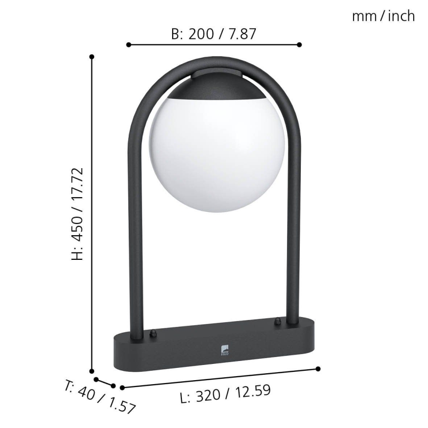 Eglo - Zunanja svetilka 1xE27/28W/230V IP44