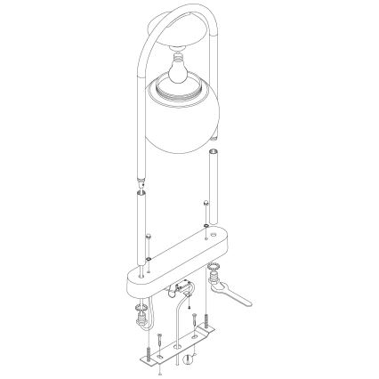 Eglo - Zunanja svetilka 1xE27/28W/230V IP44