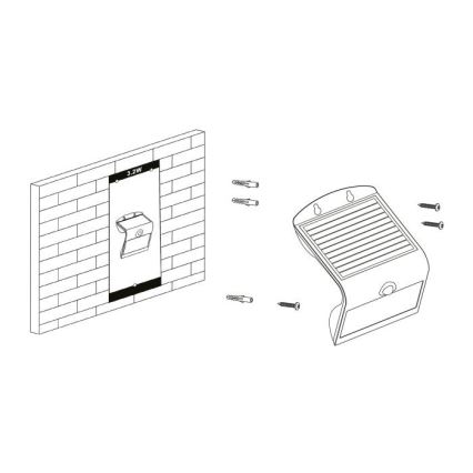 Eglo - Solarna svetilka s senzorjem LED/3,2W/3,7V 2000 mAh IP54