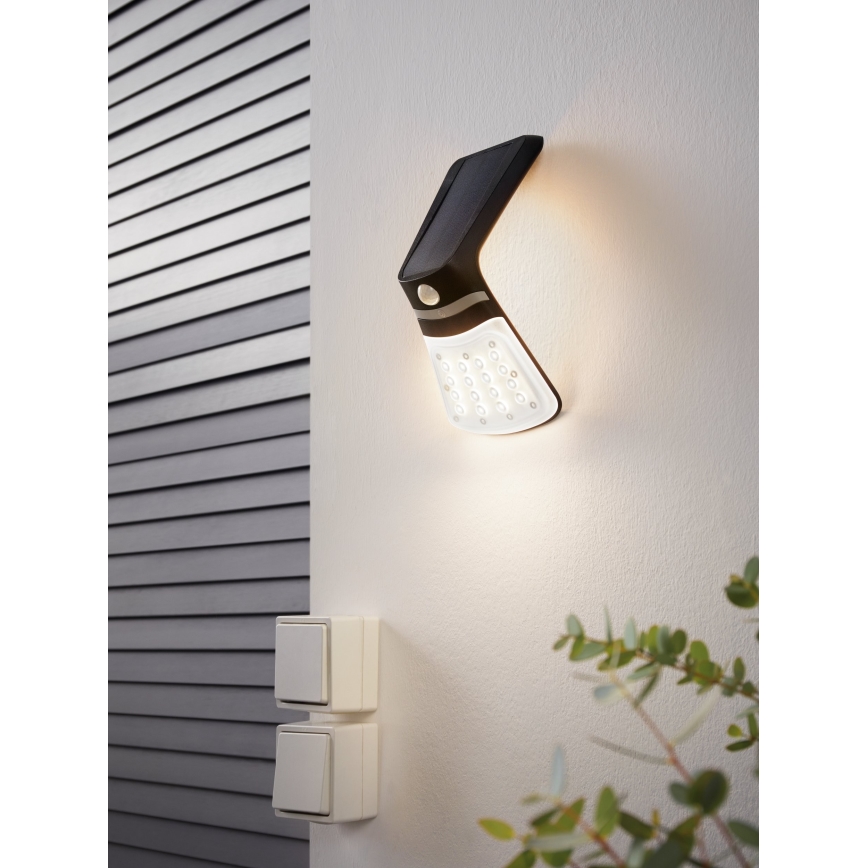 Eglo - Solarna svetilka s senzorjem LED/2W/3,7V 1200 mAh IP44