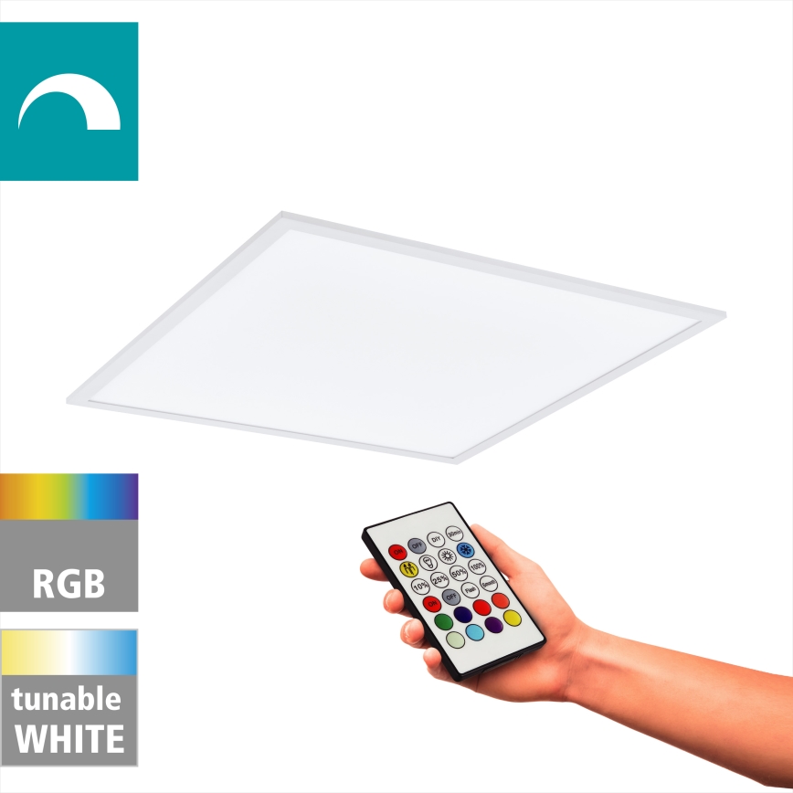 Eglo - RGBW Stropna svetilka z možnostjo zatemnitve LED/32,5W/230V 2700-6500K 60x60 cm + Daljinski upravljalnik