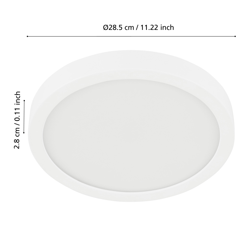 Eglo - LED zatemnjevalna kopalniška stropna svetilka LED/19,5W/230V 2700-6500K IP44 ZigBee premer 28,5 cm