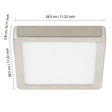 Eglo - LED stropna svetilka za kopalnico z možnostjo zatemnitve LED/19,5W/230V 2700-6500K IP44 ZigBee 28,5x28,5 cm