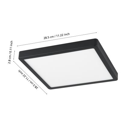 Eglo - LED zatemnljivo kopalniško svetilo LED/19,5W/230V IP44 ZigBee 28,5x28,5 cm