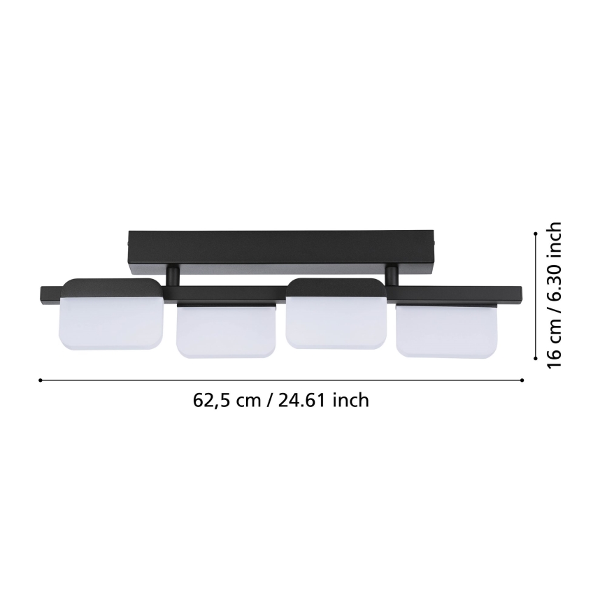 Eglo 98874 - Zatemljiv nadometni lestenec ERVIDEL 4xLED/4,5W/230V