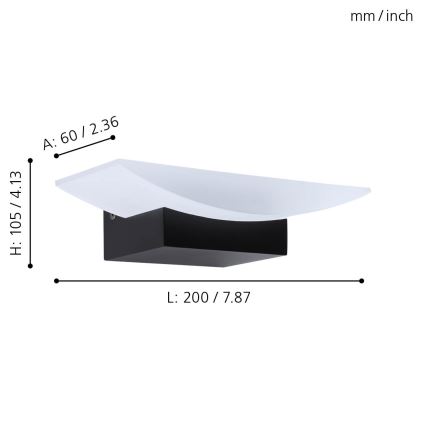 Eglo - LED Stenska svetilka LED/5,6W/230V